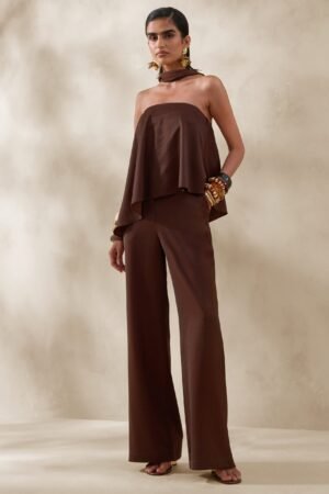 Seloria | Brown Wide-Leg Trouser